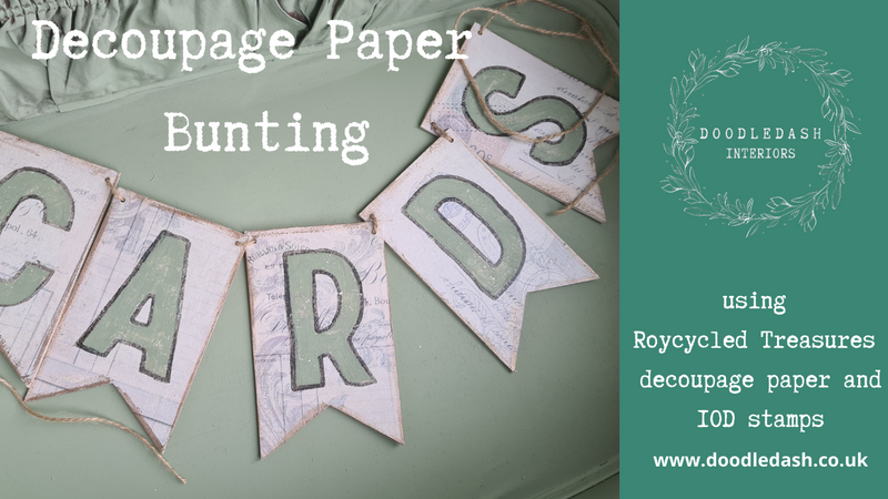 Making Bunting with Roycycled Treasures Decoupage Paper