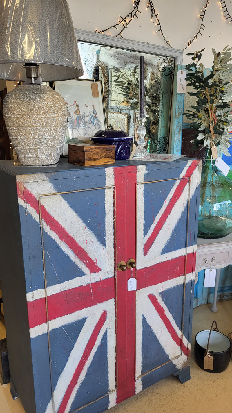 Union Jack mid-century compactum - one of a kind