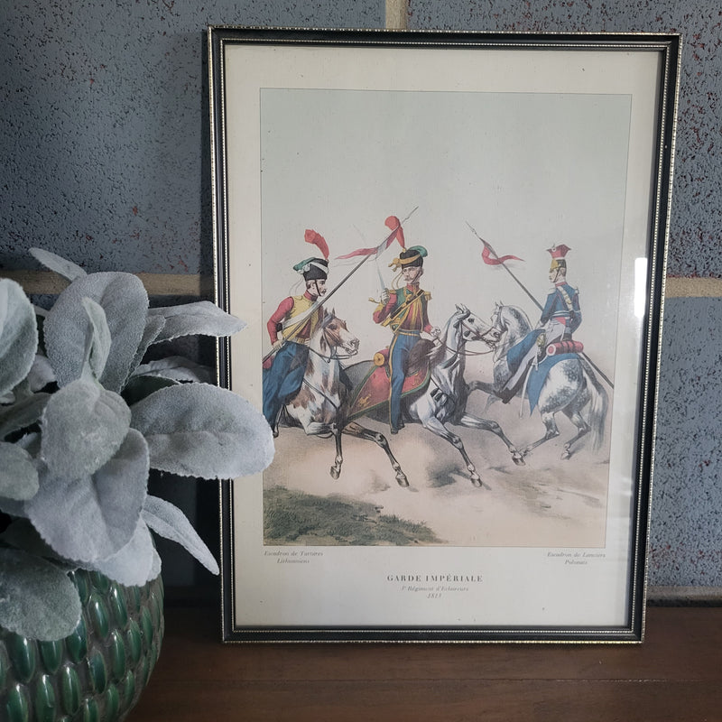 French Garde Imperiale print, framed