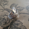 Hand crafted vintage silver plated spoon ring - Size U/V