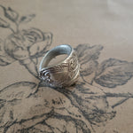 Sterling silver, hand crafted hallmarked spiral spoon ring