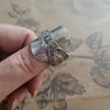 Hand crafted vintage silver plated spoon ring - Size O