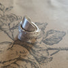 Hand crafted vintage silver plated spoon ring - Size Q