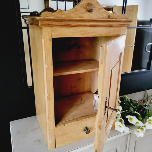 Antique Pine Wall Cabinet