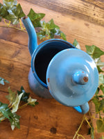 French vintage blue enamel coffee pot