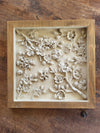 Rustic plaster blossom wall decor