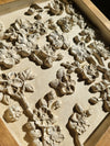 Rustic plaster blossom wall decor