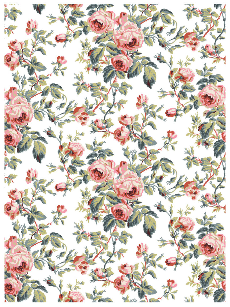 Lattice Rose Paint Inlay by Iron Orchid Designs - Furniture Flip, Upcycling, Decor (LIMITED EDITION)