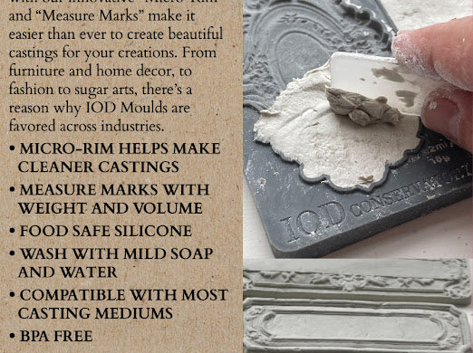 Conservatory Labels Decor Furniture Mould by Iron Orchid Designs - Clay, Resin, Hot Glue
