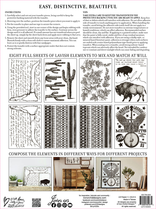 Desperado Decor Transfer - Iron Orchid Designs UK