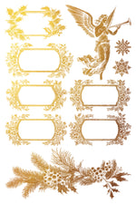 Tinsel IOD FOIL TRANSFER 12X8 PAD by Iron Orchid Designs (8 sheets) for furniture, crafts and decor (LIMITED EDITION)