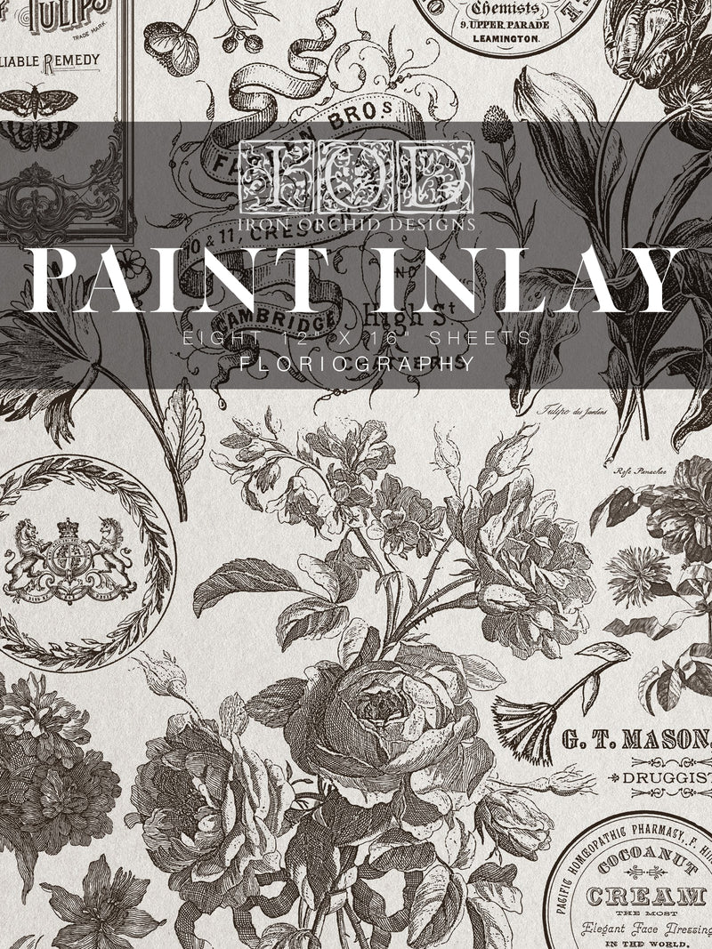 FLORIOGRAPHY IRON ORCHID DESIGNS Paint Inlay -  8 page 12x16 inch (Limited Edition)