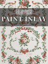 Floral design paper with 'Iron Orchid Designs Paint Inlay' with Victorian floral and swag designs