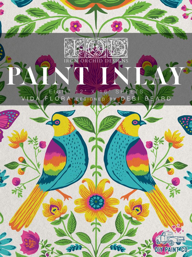 Vida Flora Paint Inlay  - Debi's DIY Limited Edition