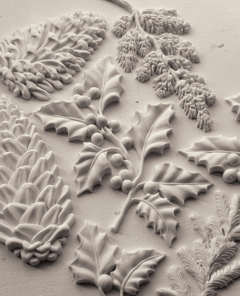 Winter Forage Decor Mould - Iron Orchid Designs UK