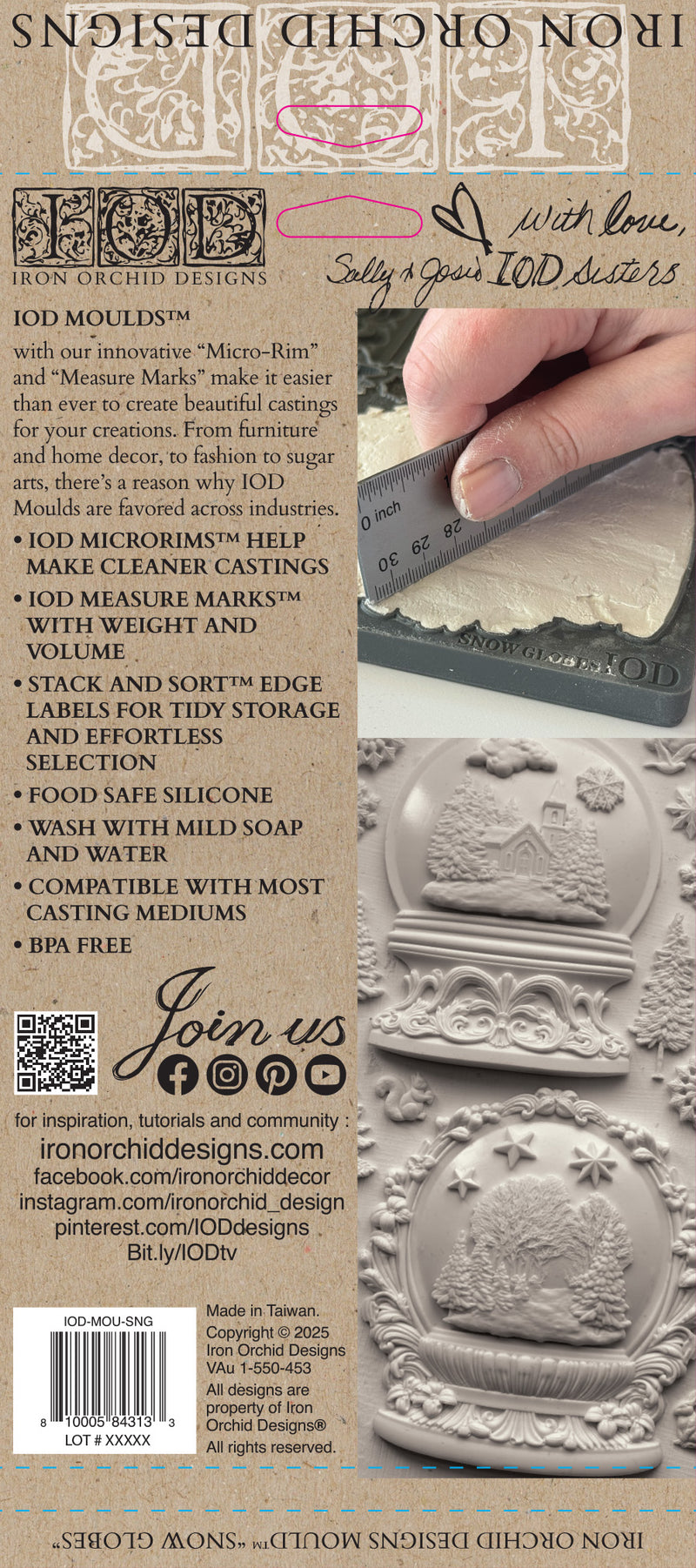 Snow Globes Decor Mould - Iron Orchid Designs UK
