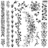 FLORA & VINE - Décor Stamp by Iron Orchid Design - Ink, Chalk Paint, Furniture Craft Stamp 12"x12"