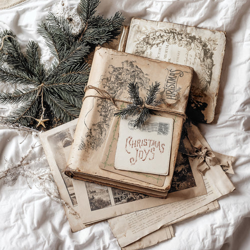 Christmas Post 12x12 IOD Stamp by Iron Orchid Designs