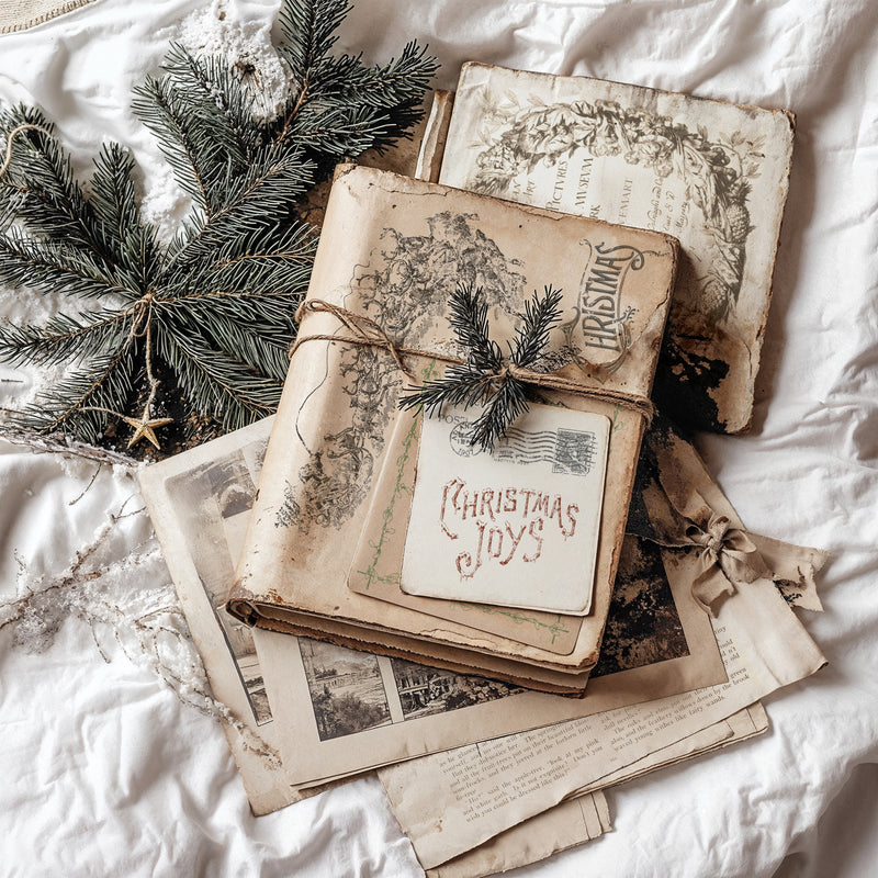 Christmas Post 12x12 IOD Stamp by Iron Orchid Designs