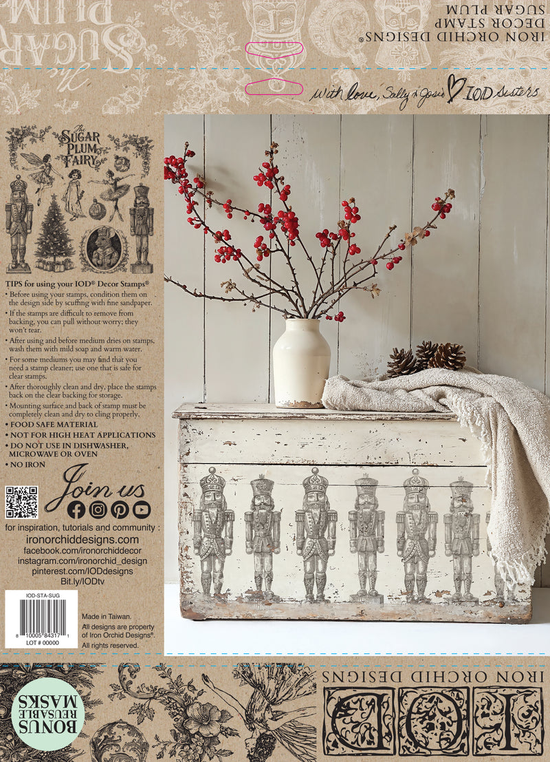 Sugar Plum Fairy 12x12 IOD Stamp