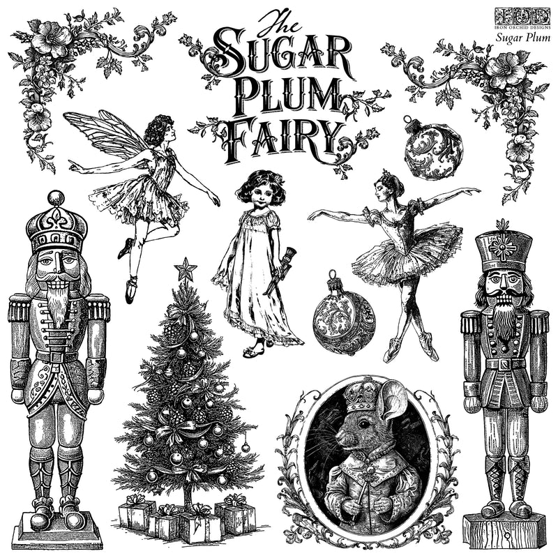 Sugar Plum Fairy 12x12 IOD Stamp
