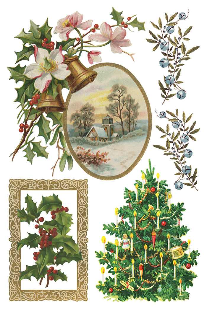 Christmas Joy Decor Transfer - Iron Orchid Designs UK
