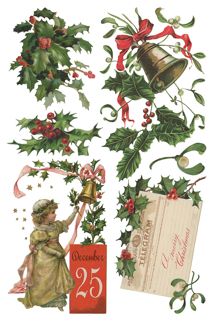Christmas Joy Decor Transfer - Iron Orchid Designs UK