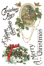 Christmas Joy Decor Transfer - Iron Orchid Designs UK