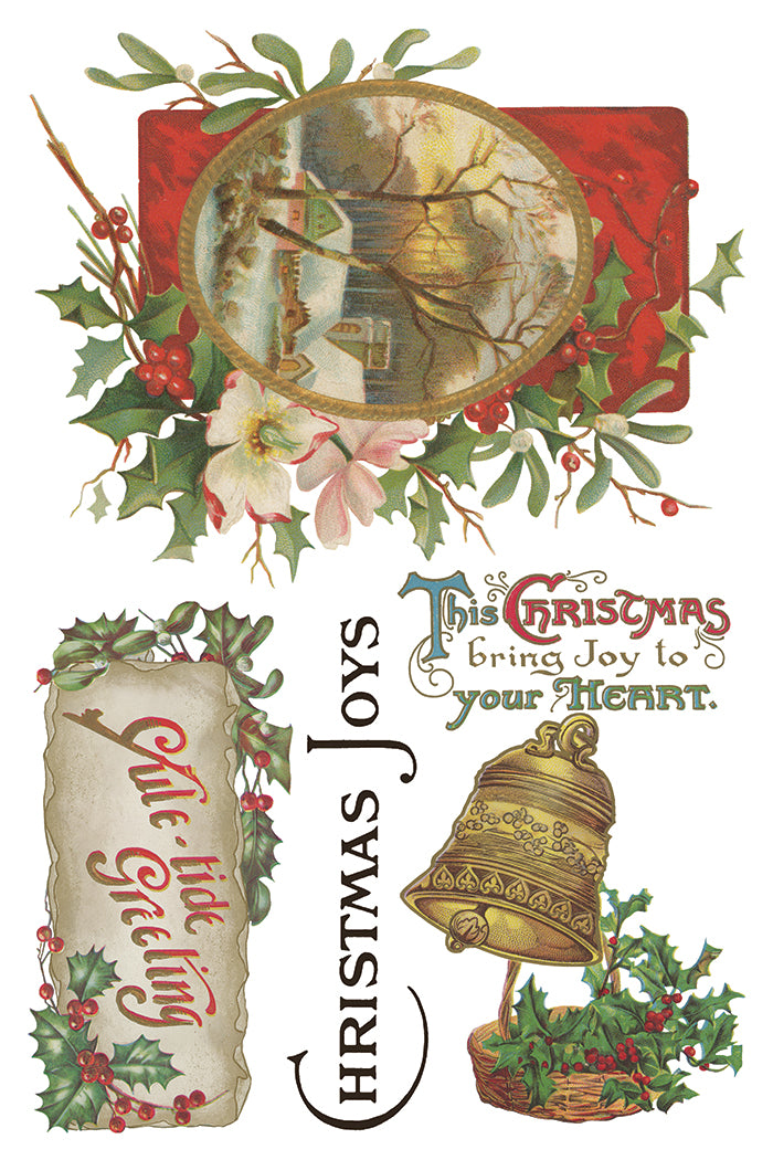 Christmas Joy Decor Transfer - Iron Orchid Designs UK