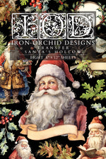 Santa's Hollow Decor Transfer - Iron Orchid Designs UK