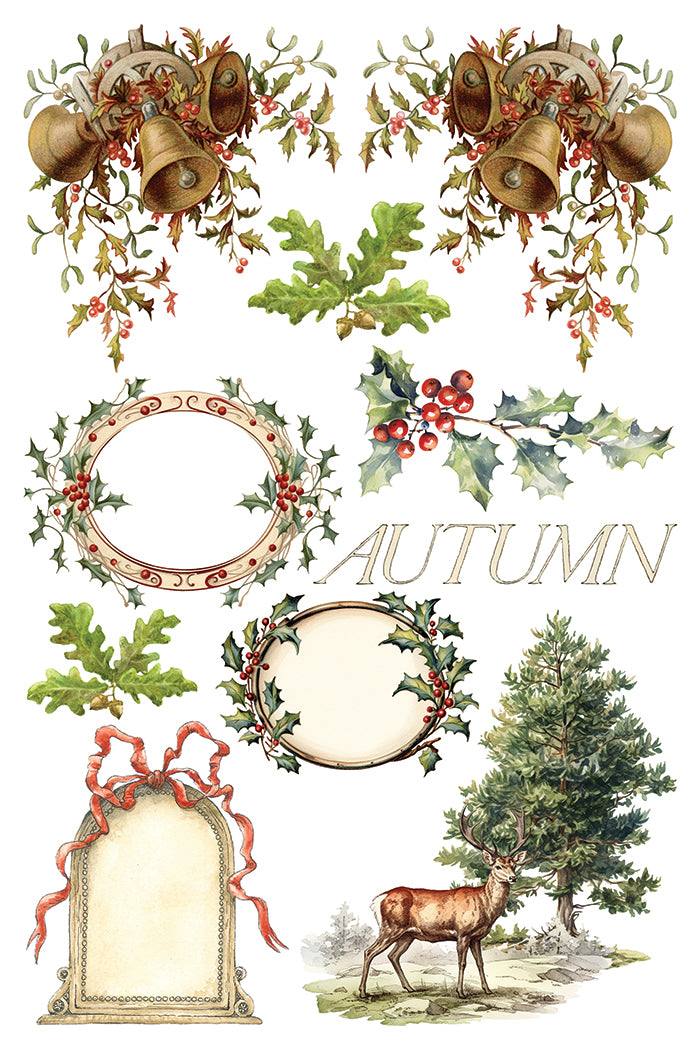 Santa's Hollow Decor Transfer - Iron Orchid Designs UK