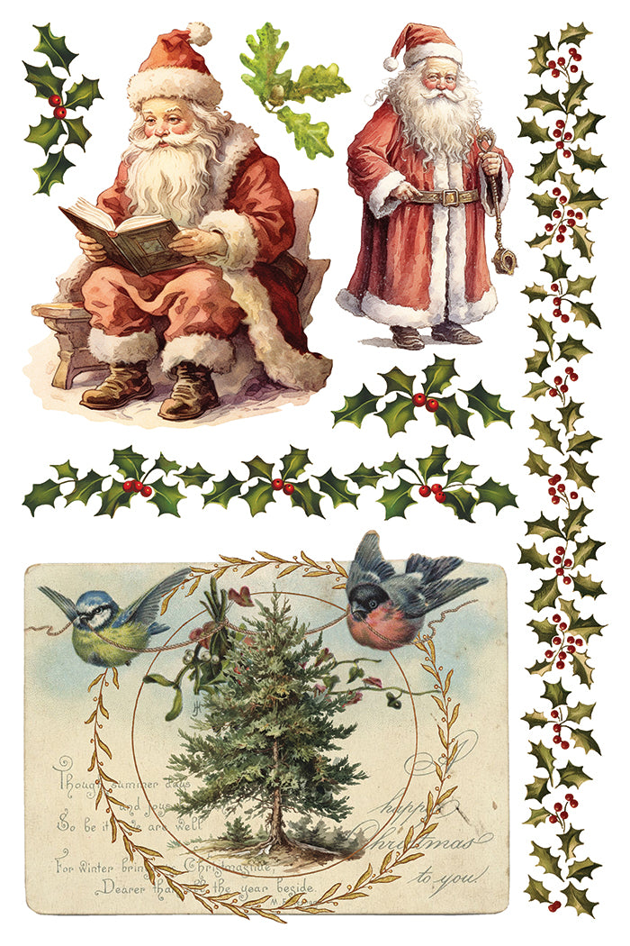Santa's Hollow Decor Transfer - Iron Orchid Designs UK