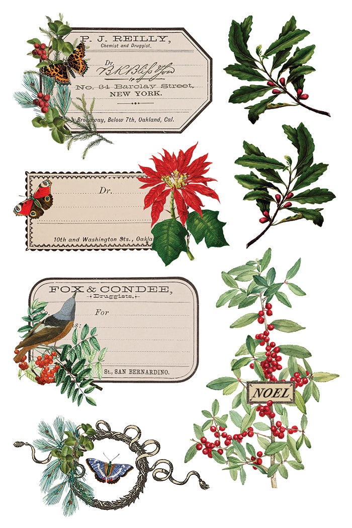 Winter Botanist Decor Transfer - Iron Orchid Designs UK