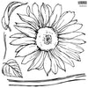 Sunflower (2 sheets) Decor Stamp by Iron Orchid Designs - Ink, Chalk Paint, Furniture Craft Stamp 12"x12"