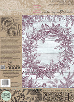 WINTER ADORNMENT Decor 2 Sheet Stamp by Iron Orchid Designs - Ink, Chalk Paint, Furniture Craft Stamp 12"x12"
