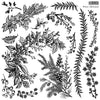 WINTER ADORNMENT Decor 2 Sheet Stamp by Iron Orchid Designs - Ink, Chalk Paint, Furniture Craft Stamp 12"x12"