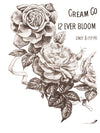 MAY’S ROSES Decor transfer by Iron Orchid Designs 12 x 16" (pad of 4 sheets) for furniture, crafts and decor
