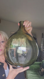 Vintage French Green Glass Carboy
