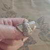 Hand crafted vintage silver plated spoon ring - Size Q