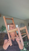 Vintage French child's rush seat chair
