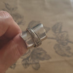 Hand crafted vintage silver plated spoon ring - Size O