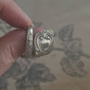 Sterling silver, hand crafted hallmarked spiral spoon ring