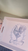 Hand Decorated Serving Tray - Le Poulet
