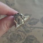 Hand crafted vintage silver plated spoon ring - Size R