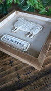 Rustic 3D plaster Sheep wall decor