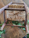Vintage French child's rush seat chair