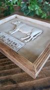 Rustic 3D plaster Cow wall decor