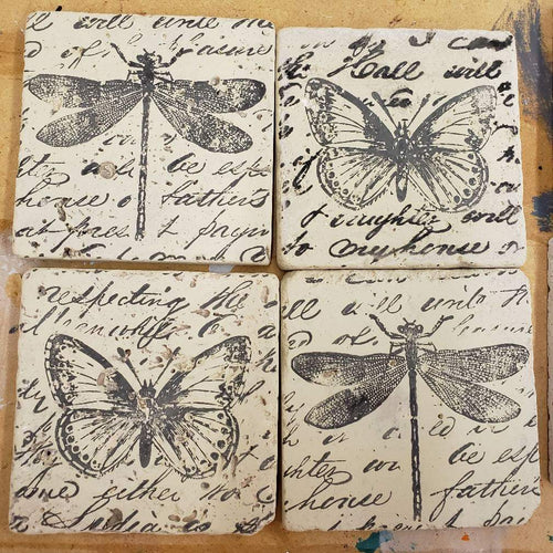 Butterflies Decor Stamp by Iron Orchid Designs - Ink, Chalk Paint, Furniture Craft Stamp 12"x12"