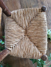 Vintage French child's rush seat chair