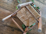 Vintage French child's rush seat chair